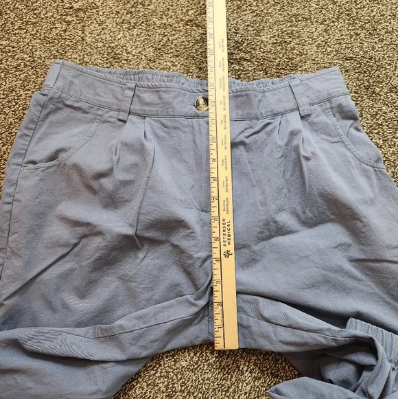 Halara Mid Rise Button Zipper Side Pocket Casual Cotton Joggers Size Large - Picture 6 of 7